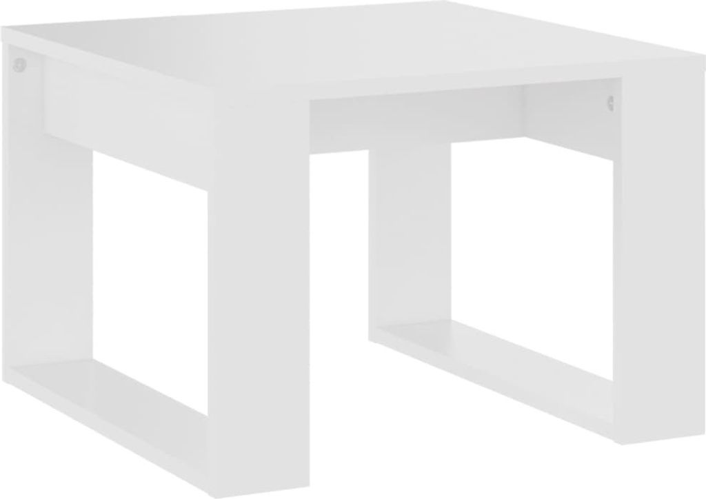 vidaXL Tavolino bianco 50x50x35 cm in materiale composito Immagine del prodotto 