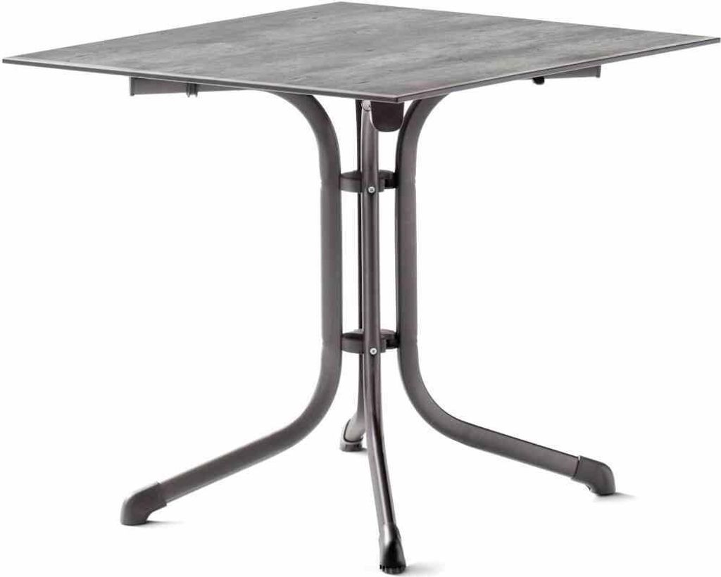 SIEGER 5130-31 Kl.-Tis.Po. 80x80 Polytec,e-grau/Beto.hell