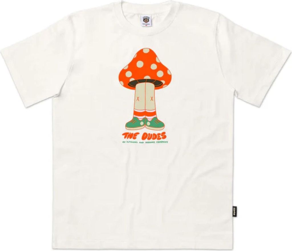 The Dudes Shroomy Classic T-Shirt für Herren aus Baumwolle in ecru L
