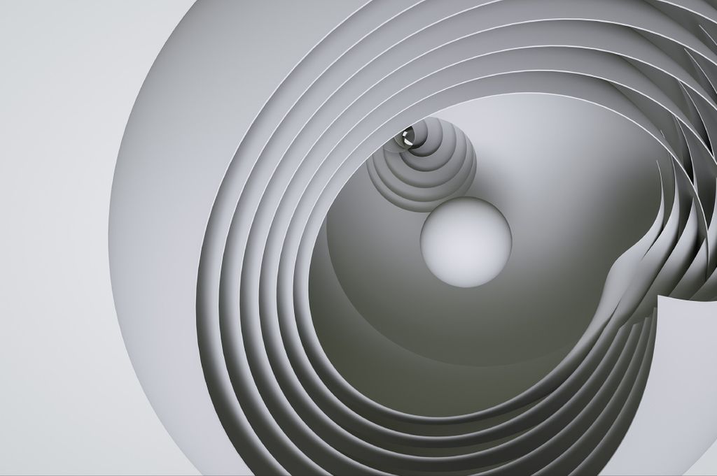 Muralo Fototapete 3D Effekt 104 (B) x 70.5 (H) cm Vlies Wand Tapete Kugeln Abstraktion 3D Optik Wohnzimmer Schlafzimmer moderne Wandbild