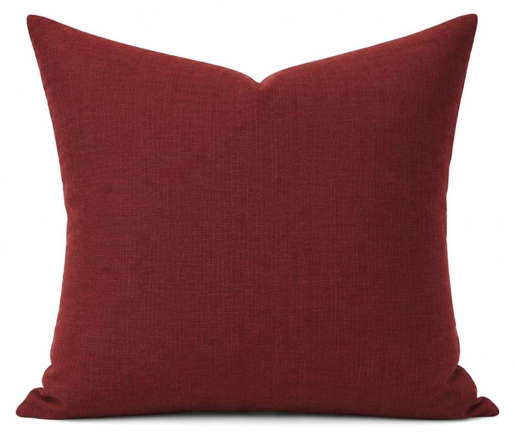 Kissenbezug 40x40 bordeaux Kissenhülle Struktur Leinenoptik Produktbild 