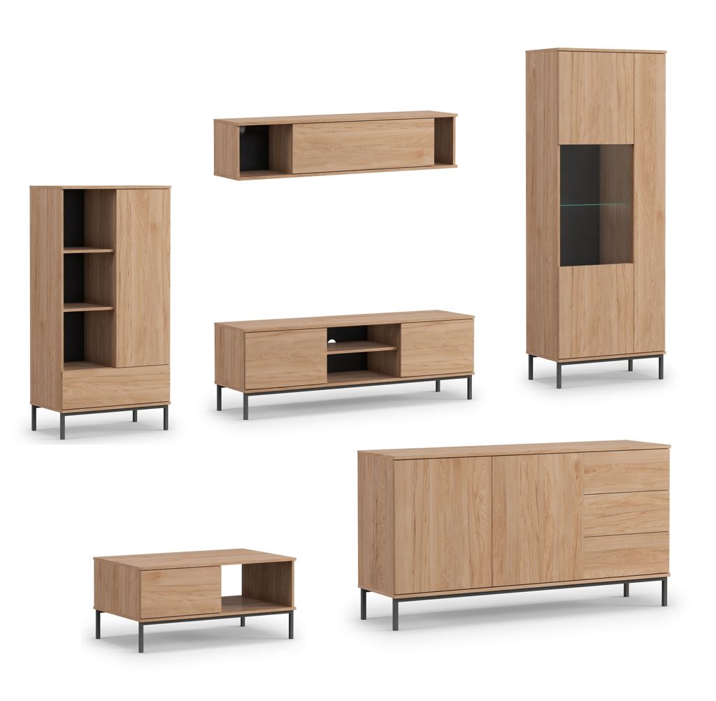 AX LIVING Möbel für Wohnzimmer Queba 2 – Stilvolles Modern in Hikora