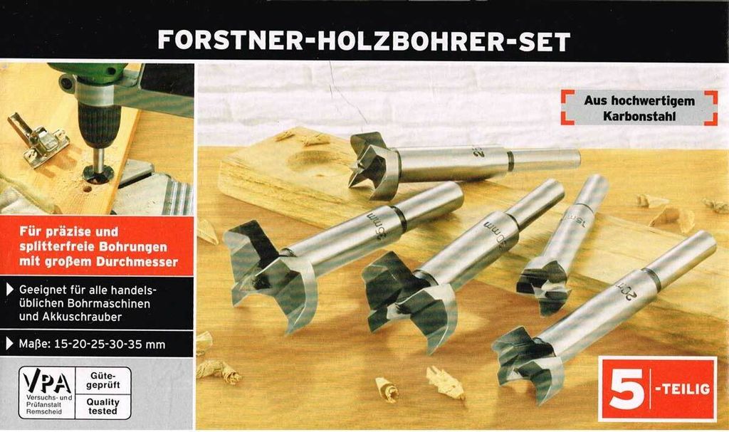 Powerfix Forstner Holzbohrer Set
