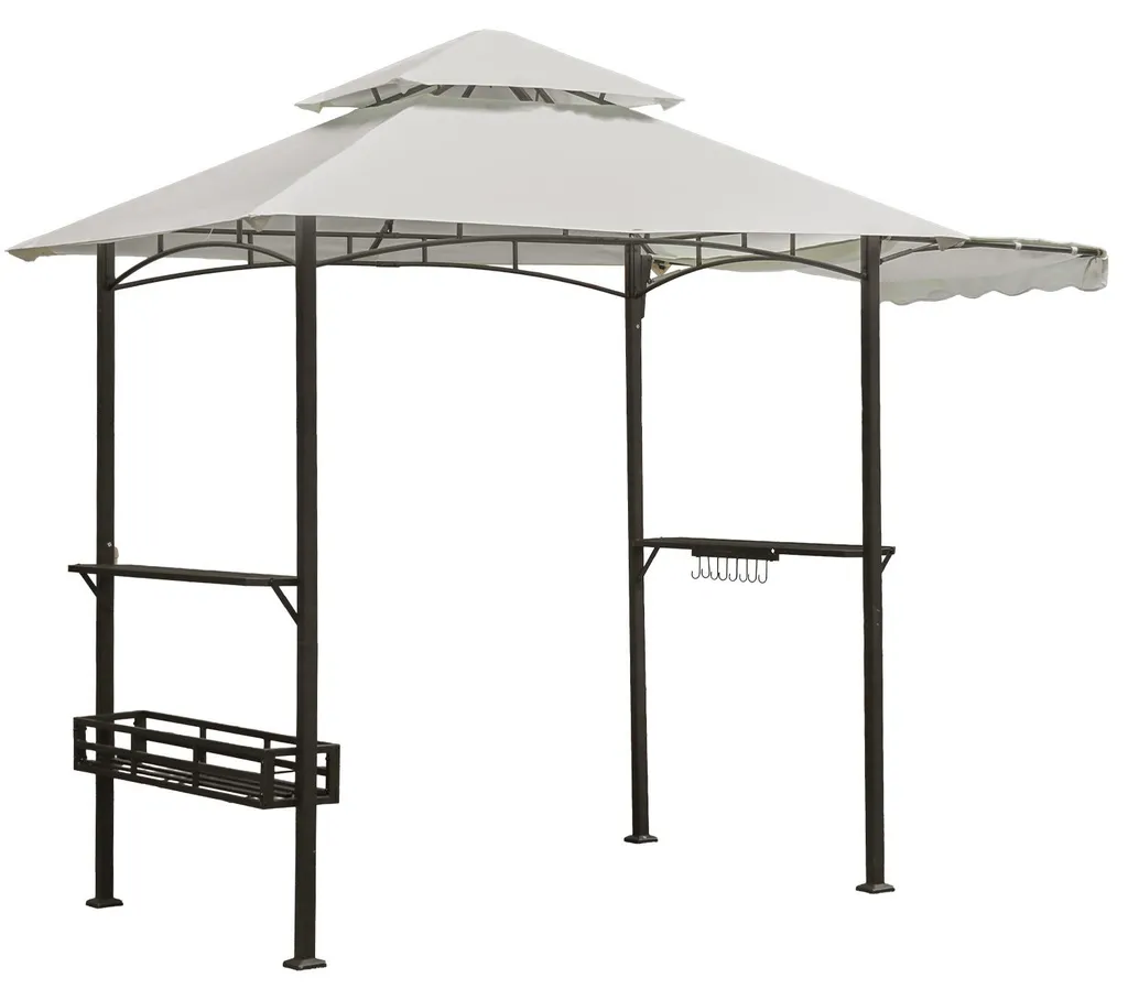 Tonnelle de barbecue double toit Izrielar avec décapsuleur et crochets 250cm - 8