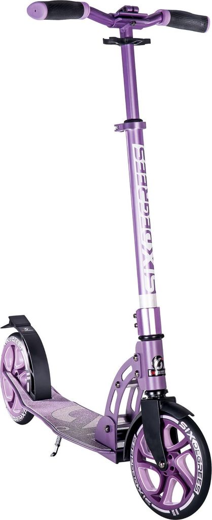 SIX DEGREES Aluminium Scooter mit Klappmechanismus u. Ständer, 205 mm, höhenverstellbar, , lila,