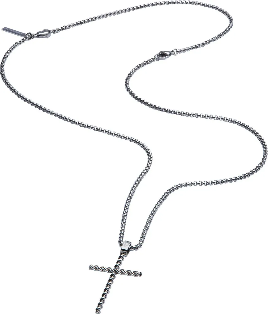 Police PJ26382PSS01 Collana Uomo Acciaio | Croce Waitomo Silver