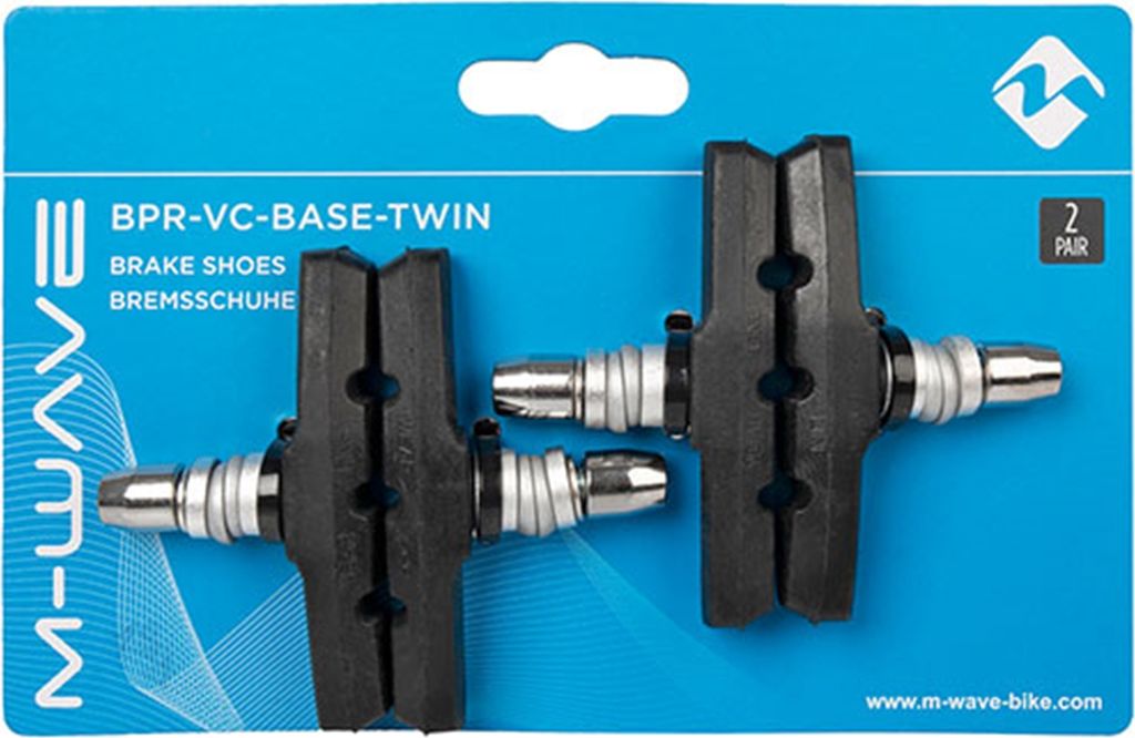 M-WAVE BPR-VC-Base-Twin Bremsschuhe Hochleistungs-Bremsbeläge für V-Brake Sys...
