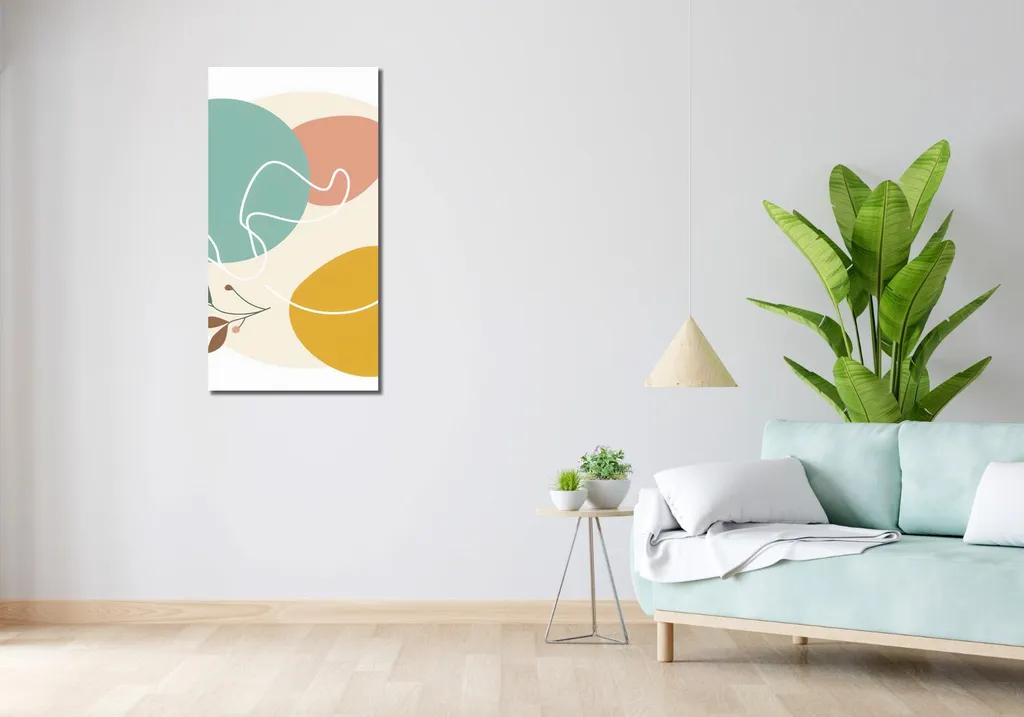 Tableau 50 x 100 cm Liaison délicate - Toile Décorative Format XL - 2