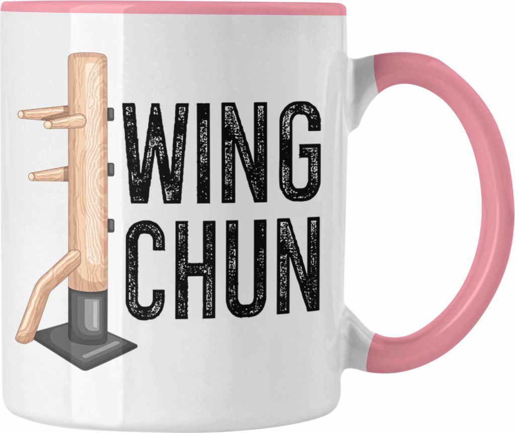 Trendation - Wing Chun Kung Fu Kampfsport Tasse Geschenk Lehrer MMA Grafik (Rosa)