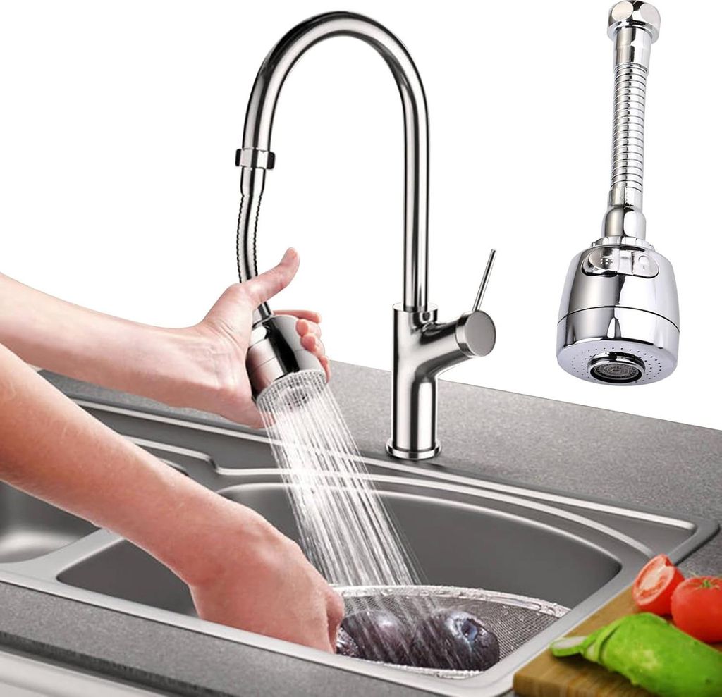 Rotierender Wasserhahn Verl?ngerung Kš¹che Wassersparer Mischbatterie Waschbecken Armaturen Perlator Wassersparend 360¡ã Schwenkbar Wasserspare...