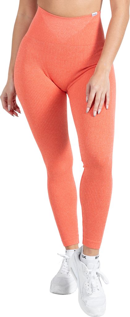 Smilodox Damen Leggings Amaze Ripp - Hose im Shaped Fit mit hohem Bund