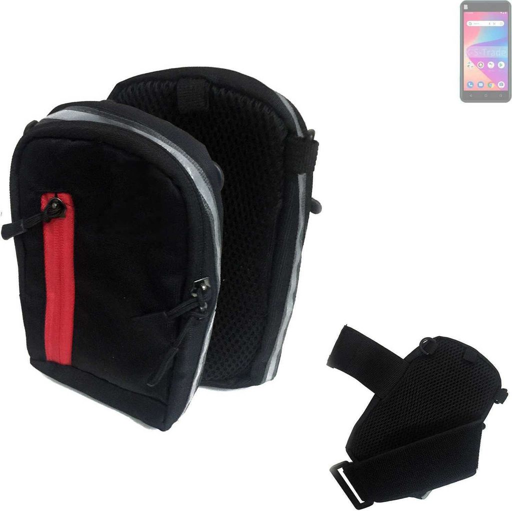 K-S-Trade Outdoor Gürteltasche Holster Umhängetasche kompatibel mit BLU Studio X10 2022 schwarz Handy Tasche Case travelbag Schutz Hülle Handy