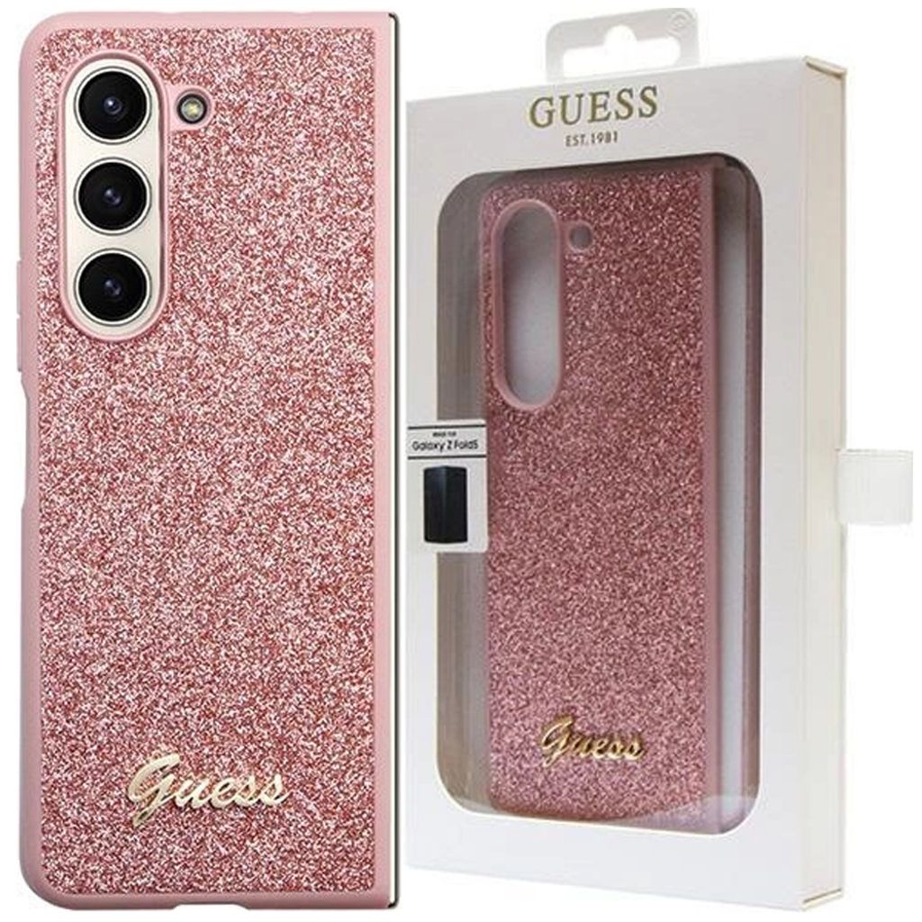 Guess Glitter Script Etui Für Samsung Galaxy Z Falten 5 - Produktbild 