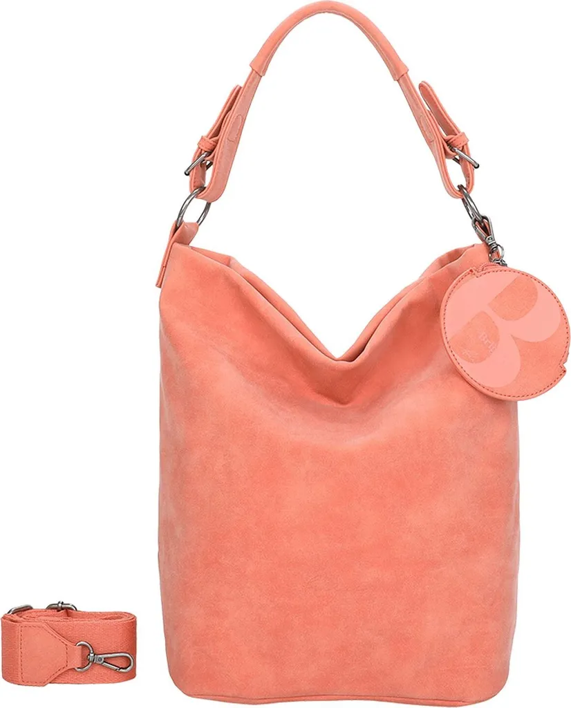 Grand sac bandoulière hobo Brigitte X Fritzi coloris rouge mandarin