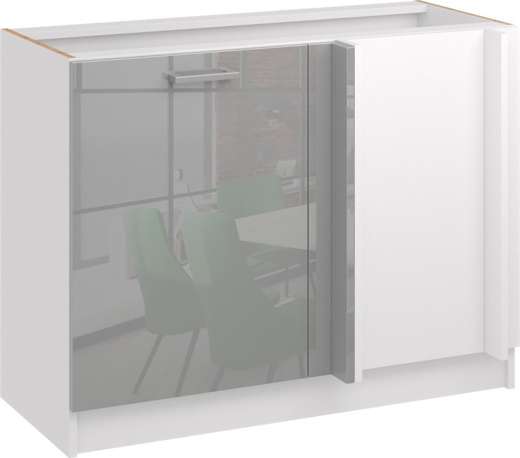 Roe Furniture | Küchenunterschrank 85 cm - Grau – Glanzgrau Produktbild 