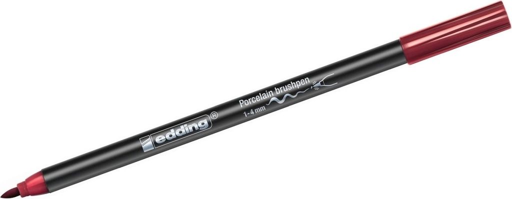 Porzellan-Pinselstift edding 4200 1-4mm karmesin Packung mit 10 Stück