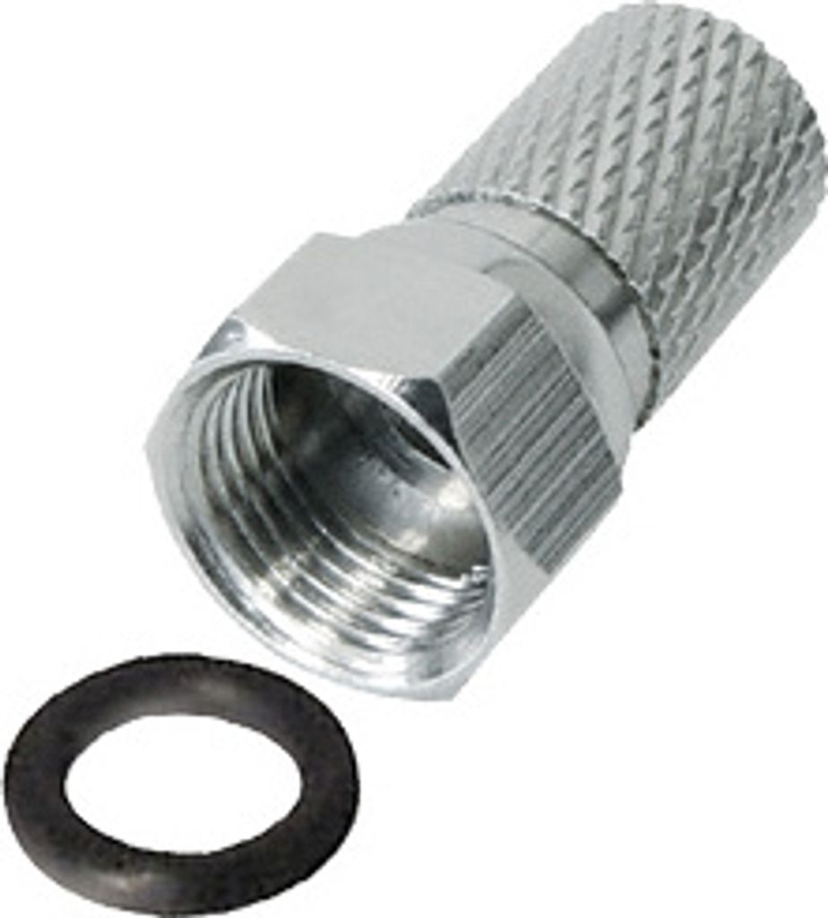 Transmedia Twist-On F-Stecker; Steckerlänge 18 mm, mit Produktbild 