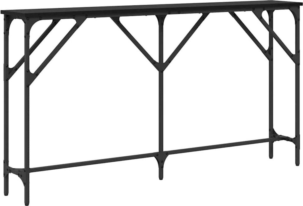 vidaXL Konzolový stolek vzhled černého dubu 140 x 23 x 75 Obrázek produktu 