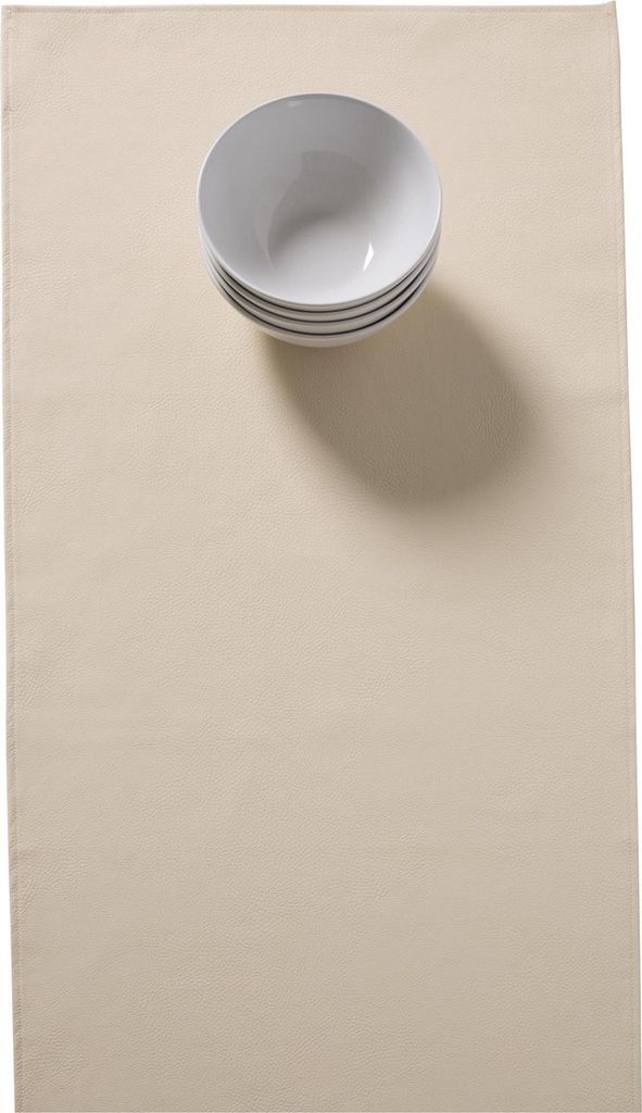 Monaco Cream Tischläufer  in Lederoptik | Tafelläufer Creme Produktbild 