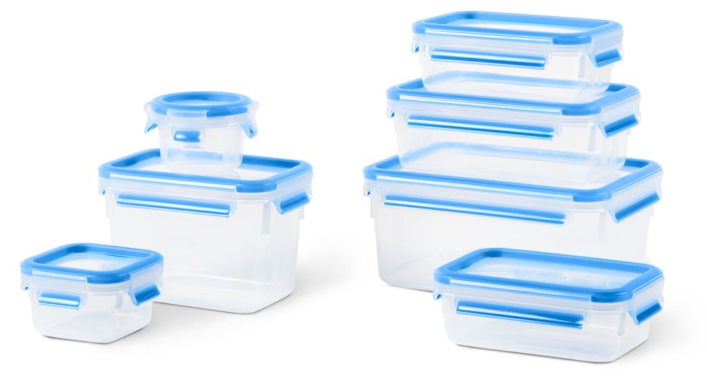 EMSA N1031600, Set, Rechteckig, 5,75 l, Blau, Transparent, Produktbild 