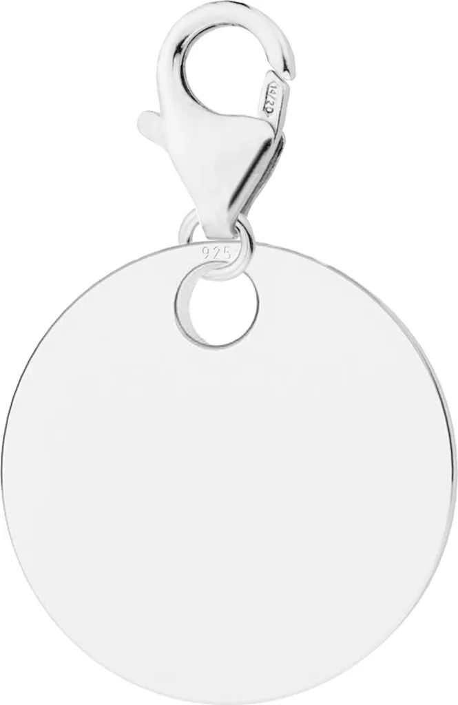 Ciondolo Argento 925 Piastrina Tonda per Bracciali e Collane - Offerta