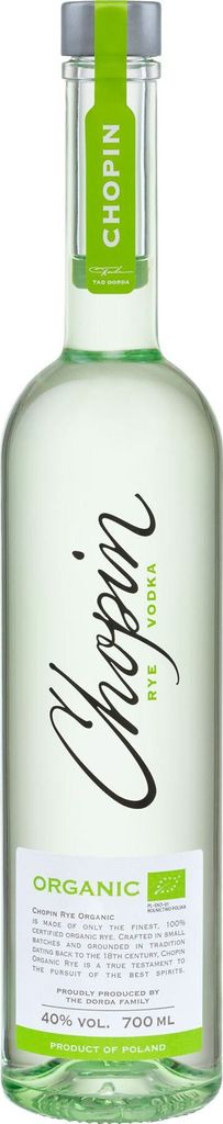 Chopin Vodka Organic Rye (Roggen) + Box 700ml 40% Vol. Produktbild 
