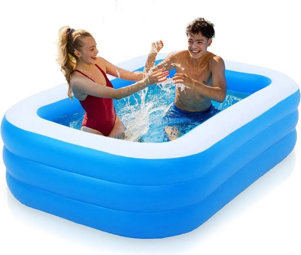 Piscine gonflable stable et anti-fuite pour jeux d'eau sans soucis