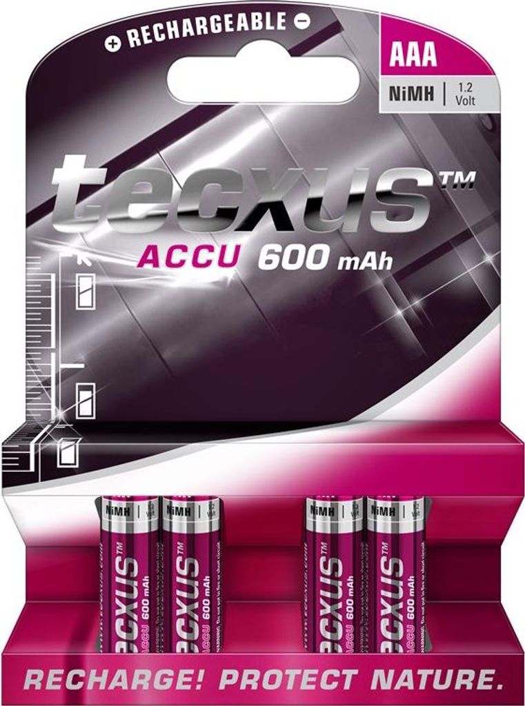 Tecxus 14112 Nabíjecí baterie AAA (Micro)/HR03 - 600 mAh, 4 Obrázek produktu 