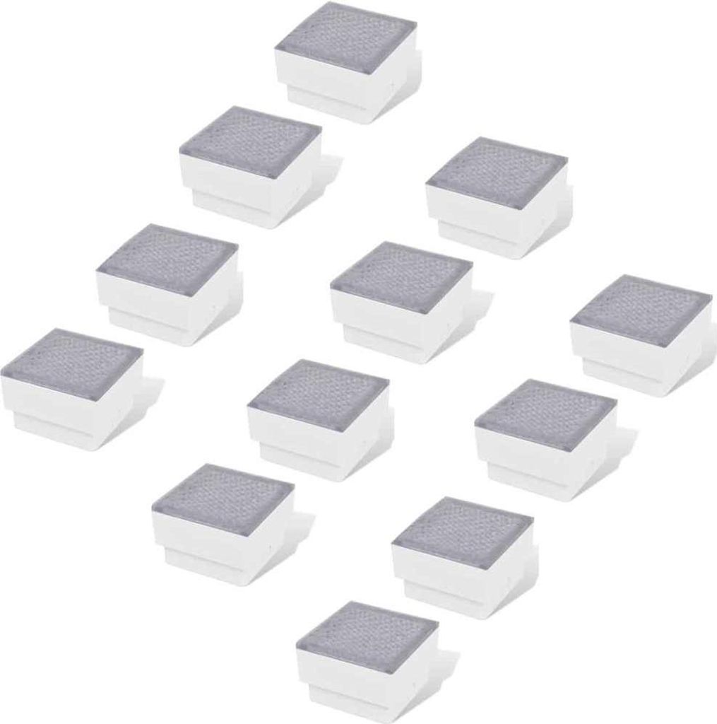 vidaXL LED reflektory do zeme vonkajšie 12 ks 100x100x68 mm Obrázok produktu 
