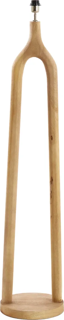 Lampadaire Xitta Bois - Éclairage stable et naturel contre l'ombre