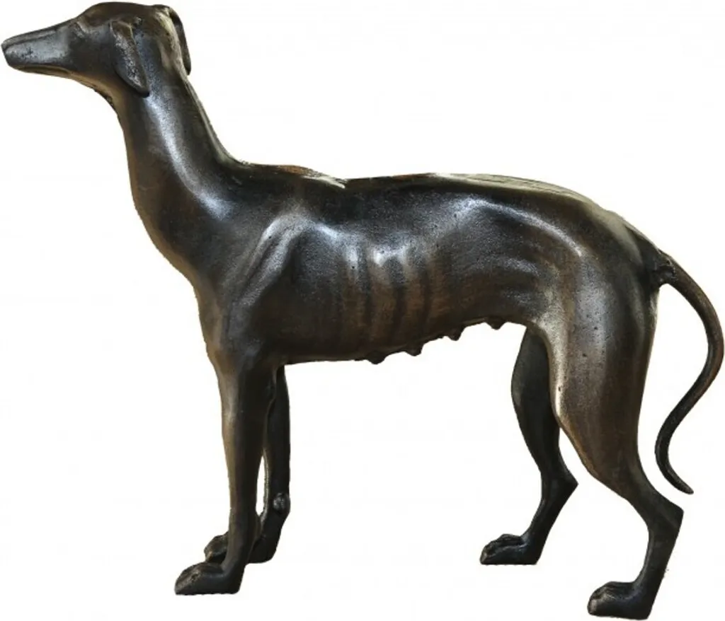 Figurine Lévrier Femelle en Métal Casa Padrino H29cm - Sculpture Massive