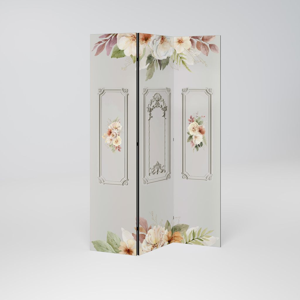 SpaceRebels Paravent Raumteiler - 3-teilig Raumtrenner, Druck 2-Seite - Raumtrenner - Trennwand Wohnung - Room Divider - Spanische Wand Deko Modern...