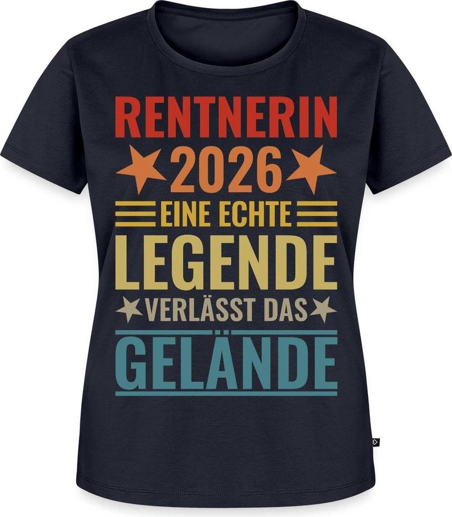 Spreadshirt Rentnerin 2026 Echte Legende verlässt das Gelände Frauen Premium T-Shirt, 3XL, Navy