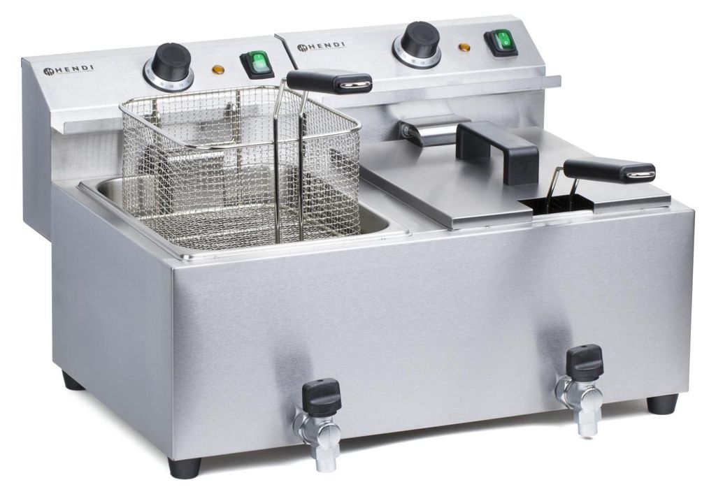 Hendi 209301, Frytkownica, 16 l, 50 °C, 190 °C, Podwójny, Zdjęcie produktu 