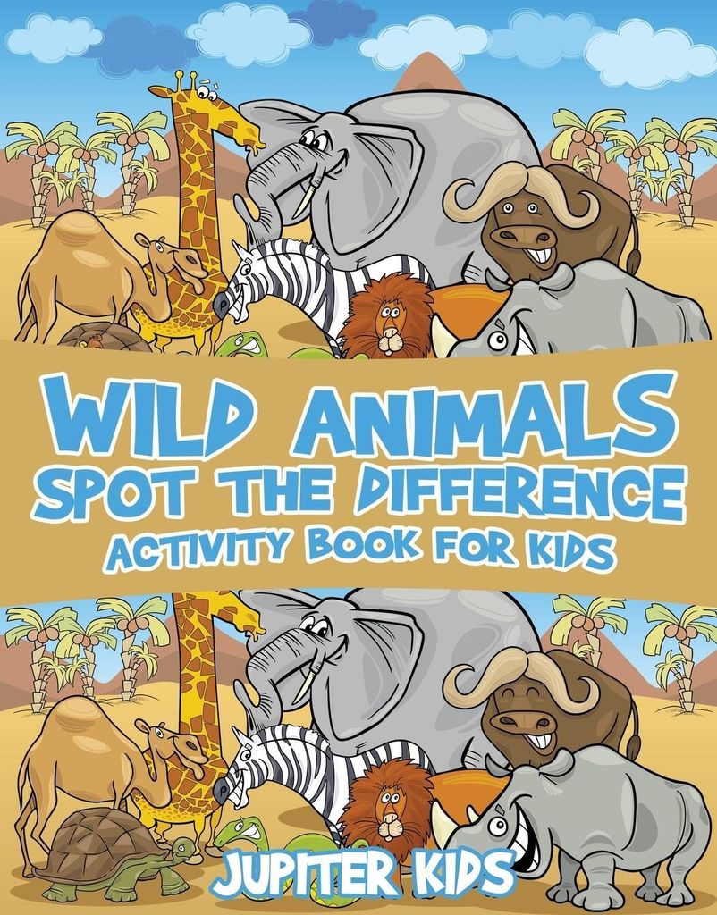 Wild Animals Spot the Difference Activity Book for Kids
