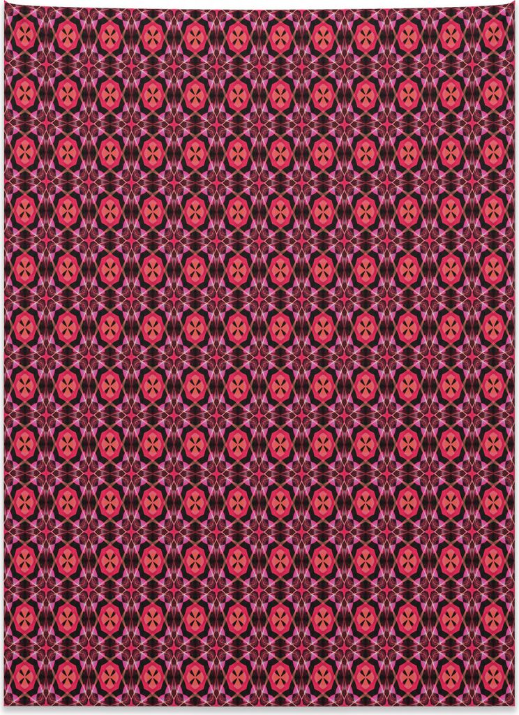 Abakuhaus Psychedelisch Wandteppich, Retro Geometrie aus Weiches Mikrofaser Stoff Kein Verblassen Klare Farben Waschbar, 110 x 150 cm, Mehrfarbig