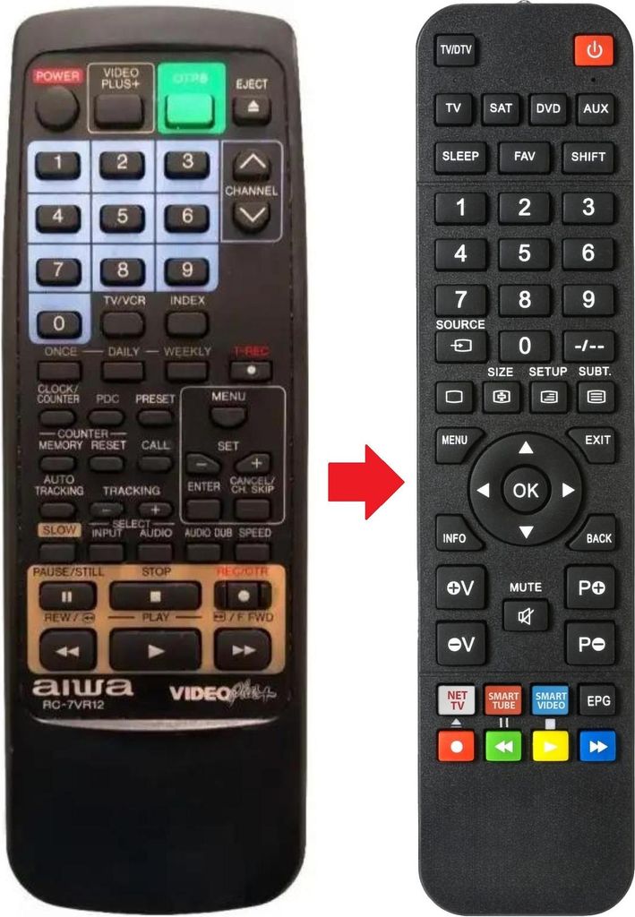 Fernbedienung geeignet für AIWA RC7VR12