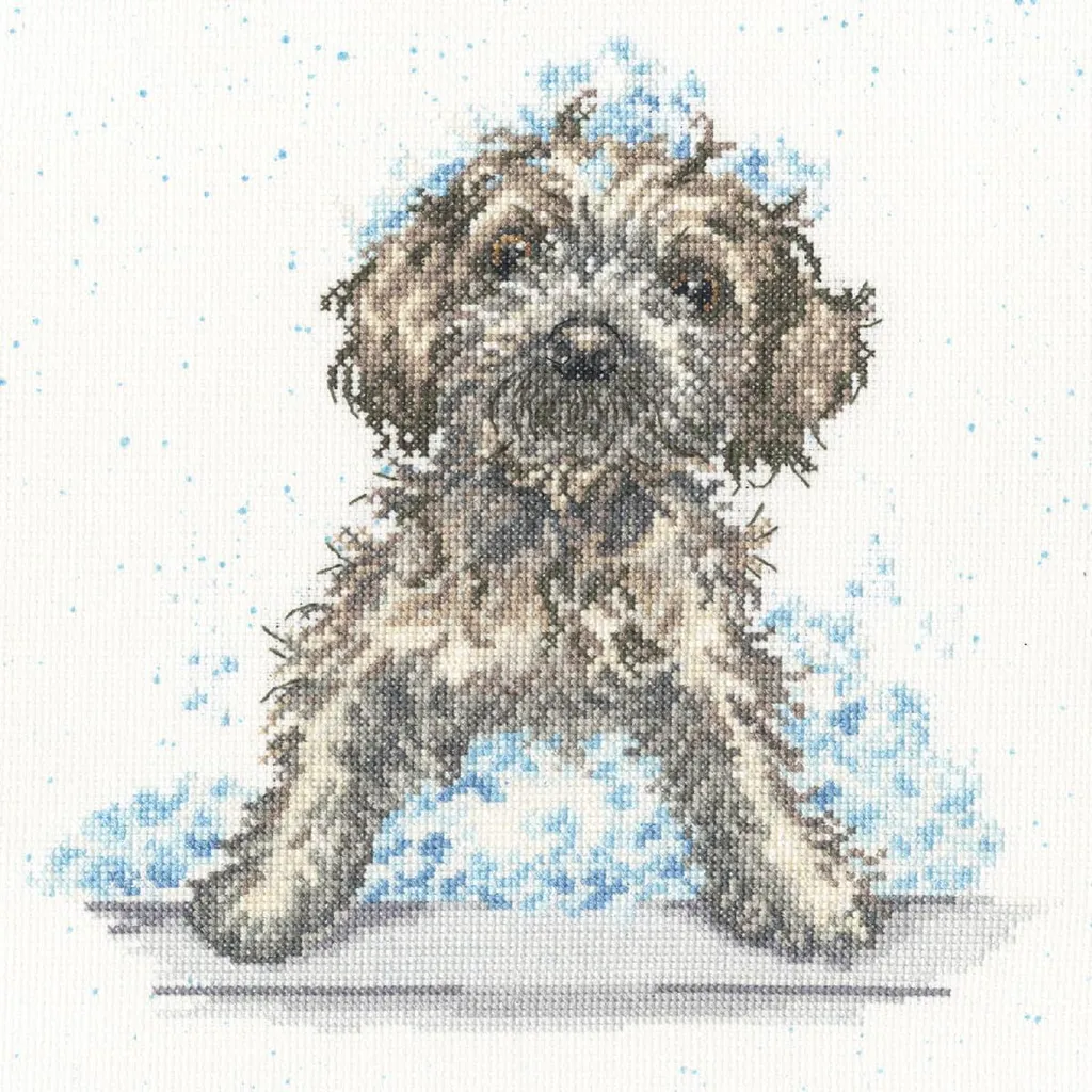 Kit Point de Croix Bothy Threads Bubbles And Barks XHD130 - 26x26cm