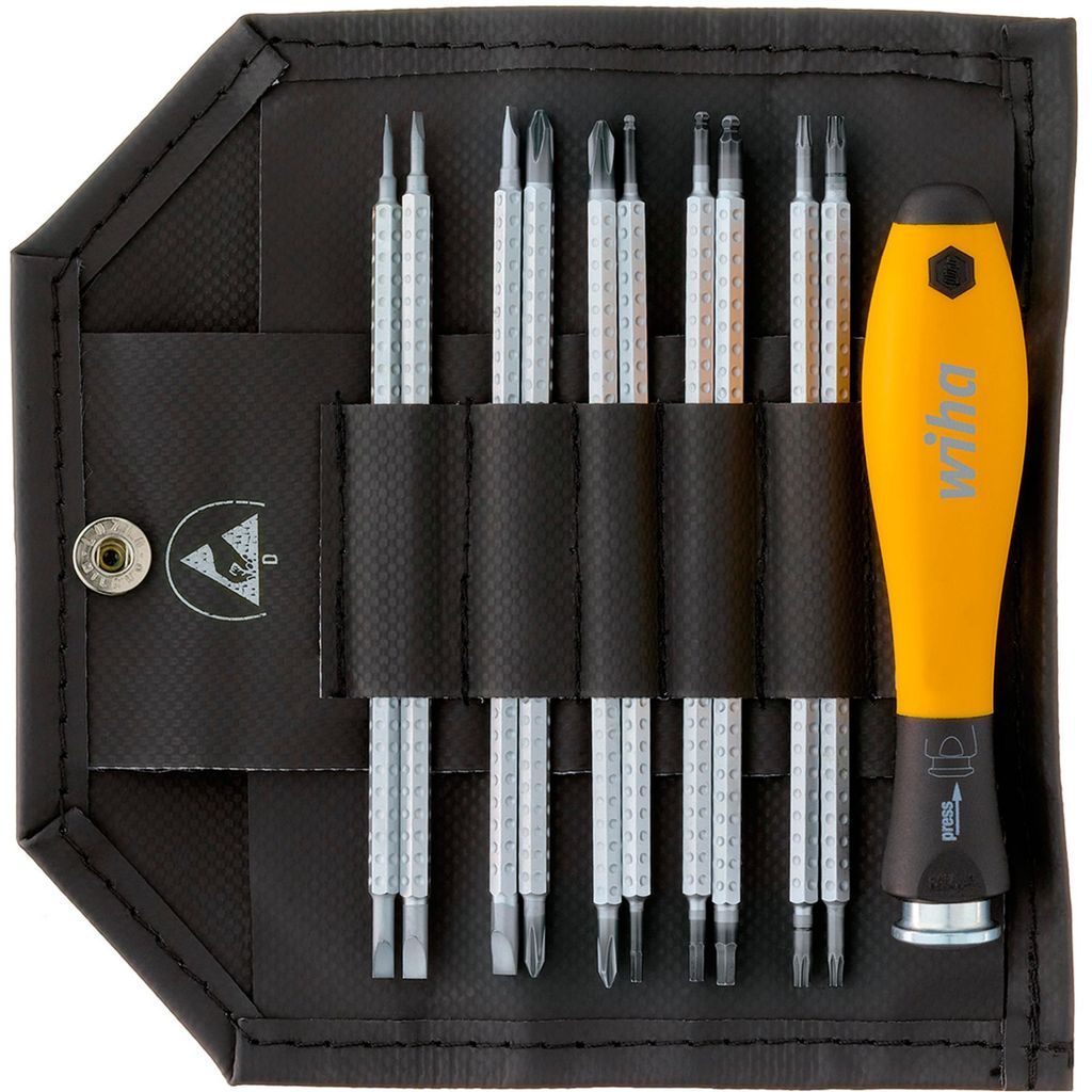 Wiha Schraubendreher mit Wechselklingen-Set SYSTEM 4 ESD, (11-teilig