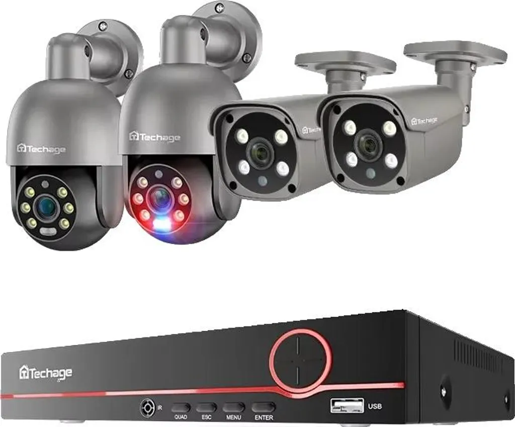 Système de vidéosurveillance complet 5MP avec kit 4 caméras et NVR 8CH