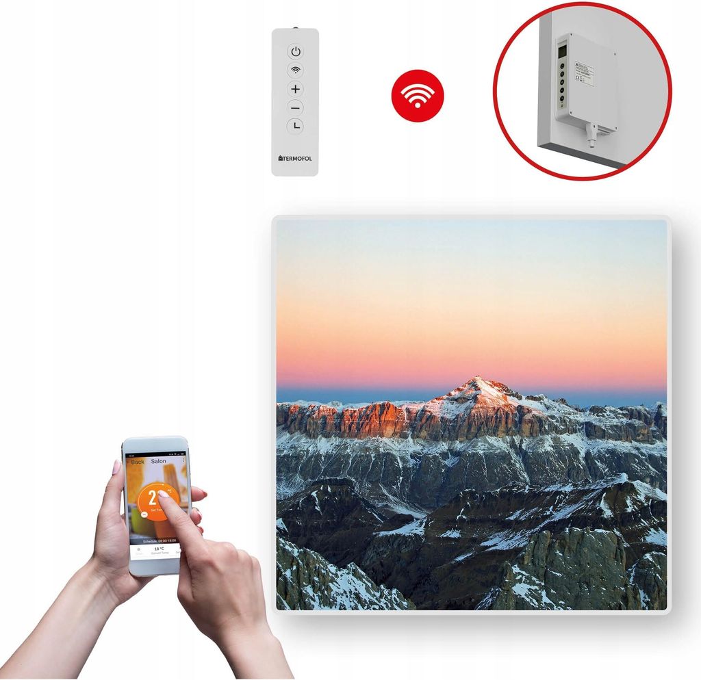 Termofol TF-SWT Infrarot Wandheizung - Wandheizung Elektrisch - Berg4 - 350W - 60x60 cm
