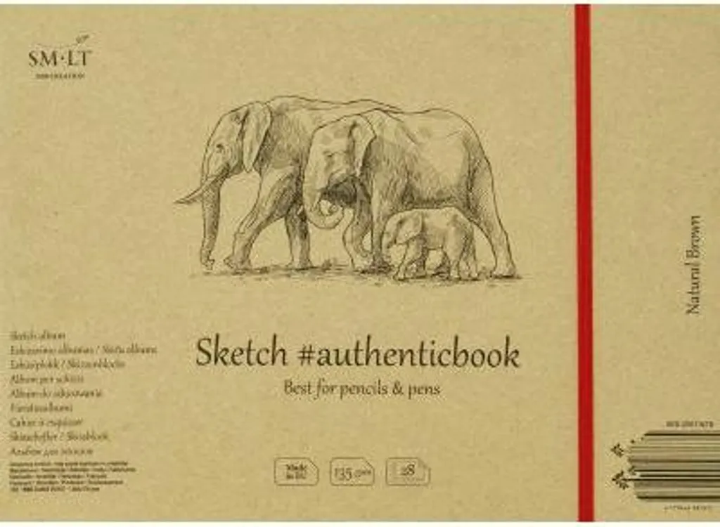 Album per Schizzi SMLT 135gr Carta Kraft Marrone - Disegno Professionale