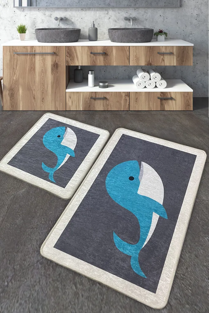 Delfino CHL5346 Mijolnir Tapis de Bain Multicolore 700g/m² en Polyester