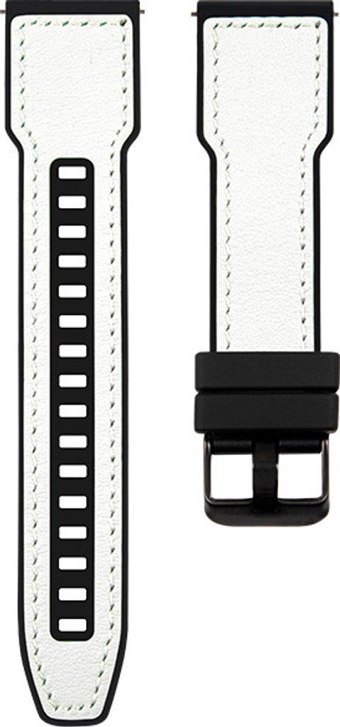 INF Huawei Watch Ultimate Silikon-Leder-Hybrid-Armband Weiß