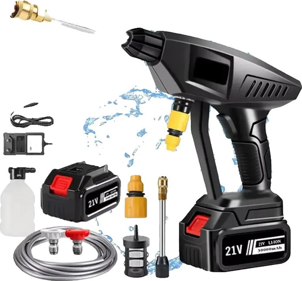 Idropulitrice a batteria, Pressione 60 bar, Utilizzo versatile, Con 1Xbatteria, Elettrica