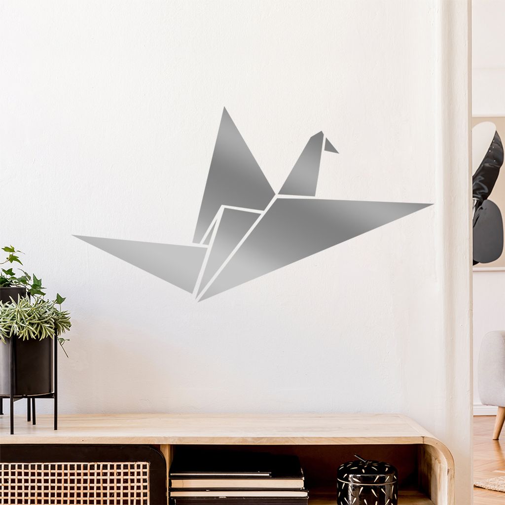 Papierfalten Kranich Wandtattoo Wandaufkleber Wall Sticker - Dekoration, Küche, Wohnzimmer, Schlafzimmer, Badezimmer