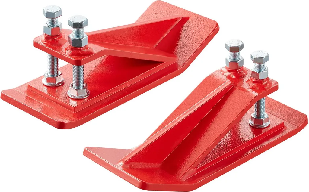 Set Protezione Bordi Pale Rosso per Neve e Foglie - Acciaio 2Pz