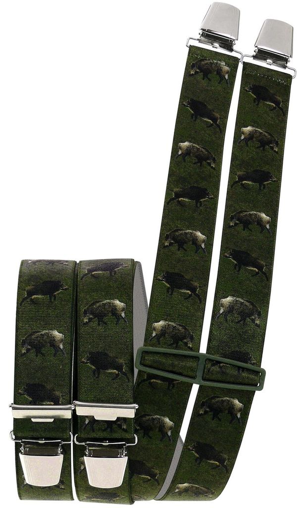 Hosenträger mit 4 extra starken Clips mit Wildsau Produktbild 