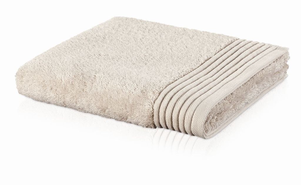 Möve Frottier Handtücher Loft Uni Chenillebiesen Größen 100% Baumwolle Frotteetücher saugstark Besonders saugfähig 50x100 cm Papyrus