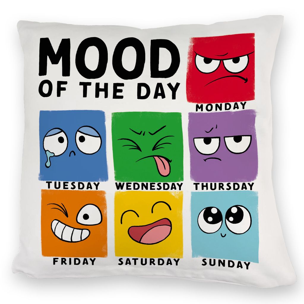 Emotionen Kuschelkissen mit Spruch Mood of the Day